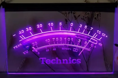 Technics VU Meter Simulated Neon LED Sign