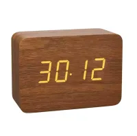 Wooden Desk Digital Alarm Clock
