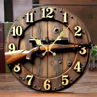 Winchester Rifle Wooden Wall Clock