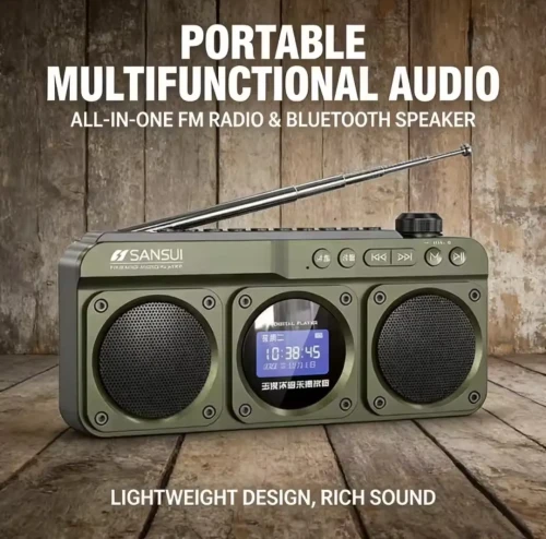 Sansui F28 FM Portable Radio/MP3 Player/Bluetooth Speakers