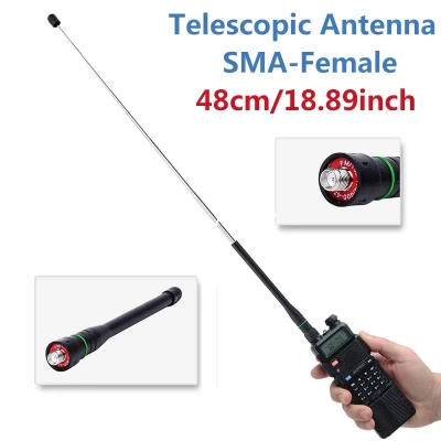 ABBREE AR-775 Telescopic Antenna SMA-Female Dual Band Antenna For Baofeng UV-5R BF-888S 21