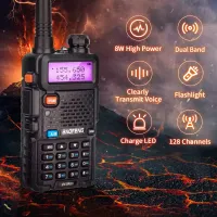 BaoFeng UV-5R8W Tri-Power Walkie Talkie High Power Dual Band Long Range 128 CH Portable Handheld Ham Two Way Radio
