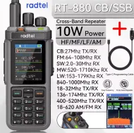 Radtel RT-880 All Band Ham Radio 10w 1024 CH with AM SSB CB Receive, USB LSB CW CB LW MW SW 2000mAh 1024 Channels